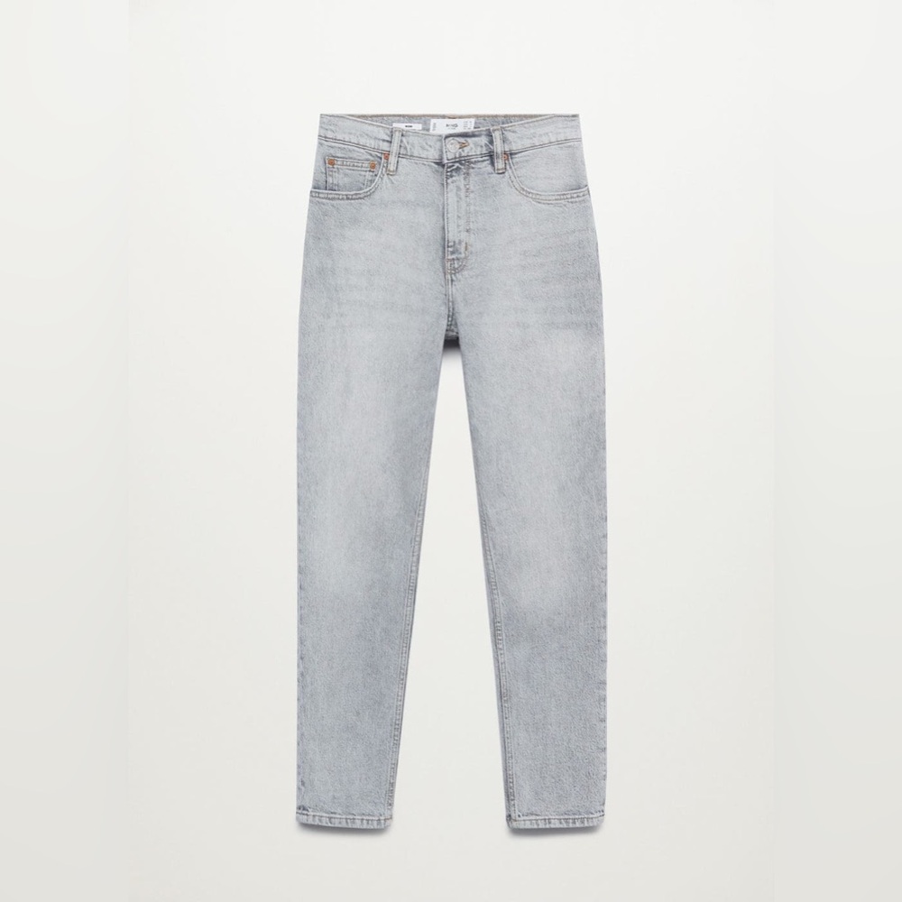 Mango Light Gray Mom Jeans